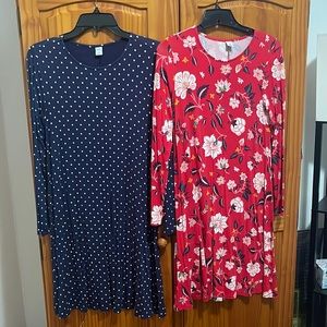 Lot of 2 Old Navy Long sleeve dresses